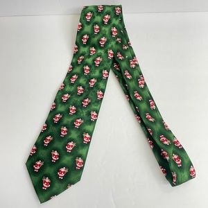 Jos. A. Banks Santa Clause Christmas Men’s Tie Necktie Holiday Season Greetings